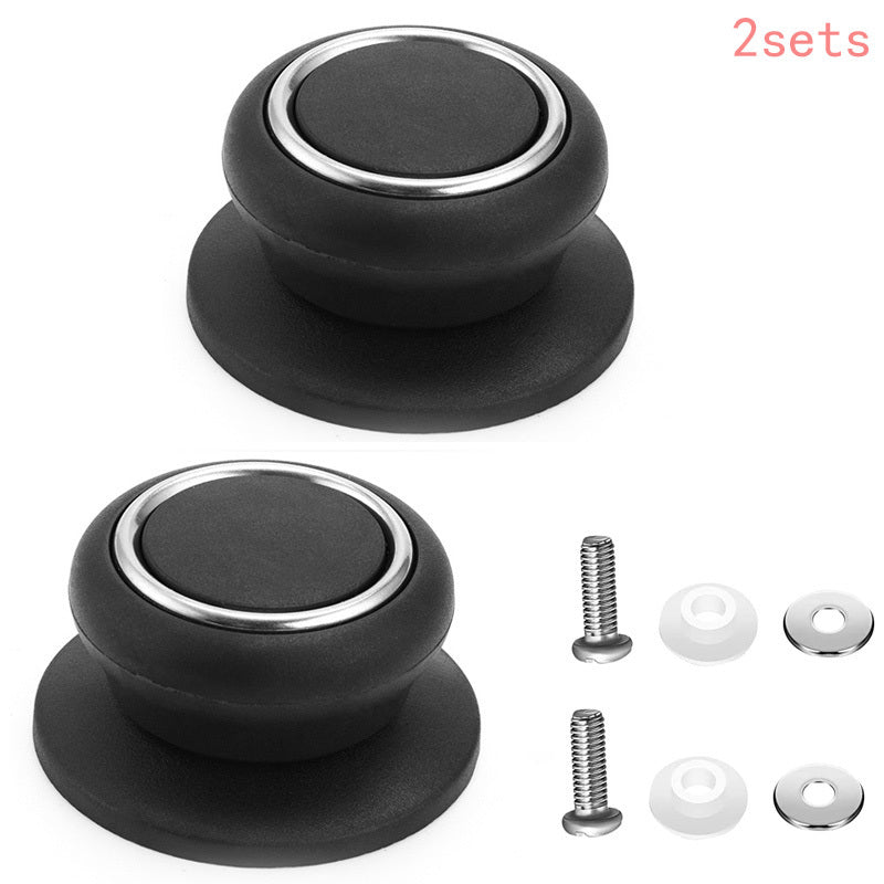 Set of 2 Pot Lid Knobs - Simple to Install, Bakelite Handles that are Heat-Resistant for Cookware & Kitchen Utensils, Long-lasting and Dishwasher Safe