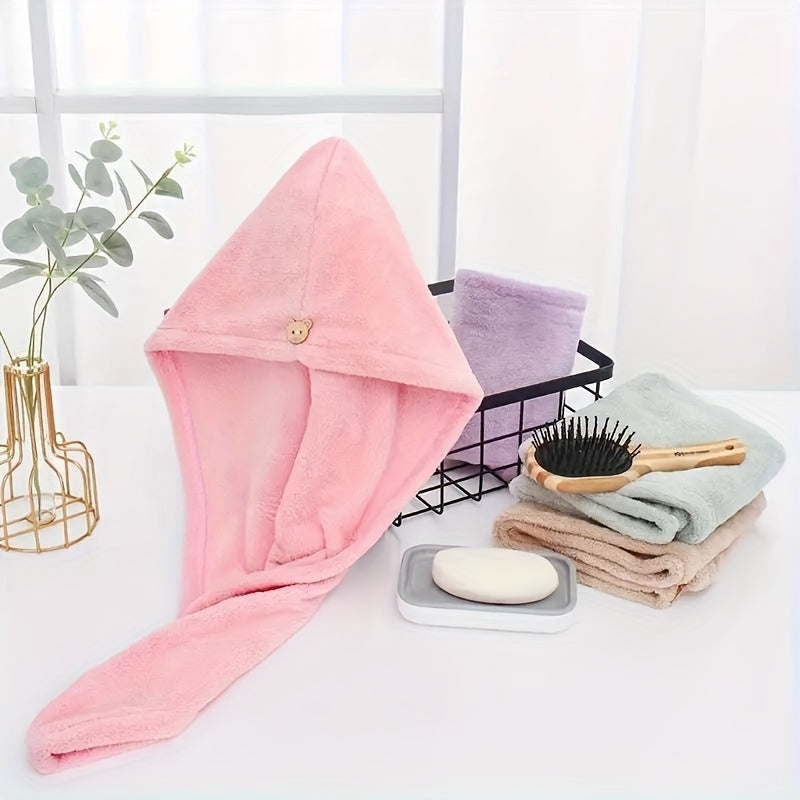 Contemporary geometric pattern dry hair towel made of polyester, fast-drying with high absorbency. Features a space-themed design, suitable for home use in the kitchen or bathroom.