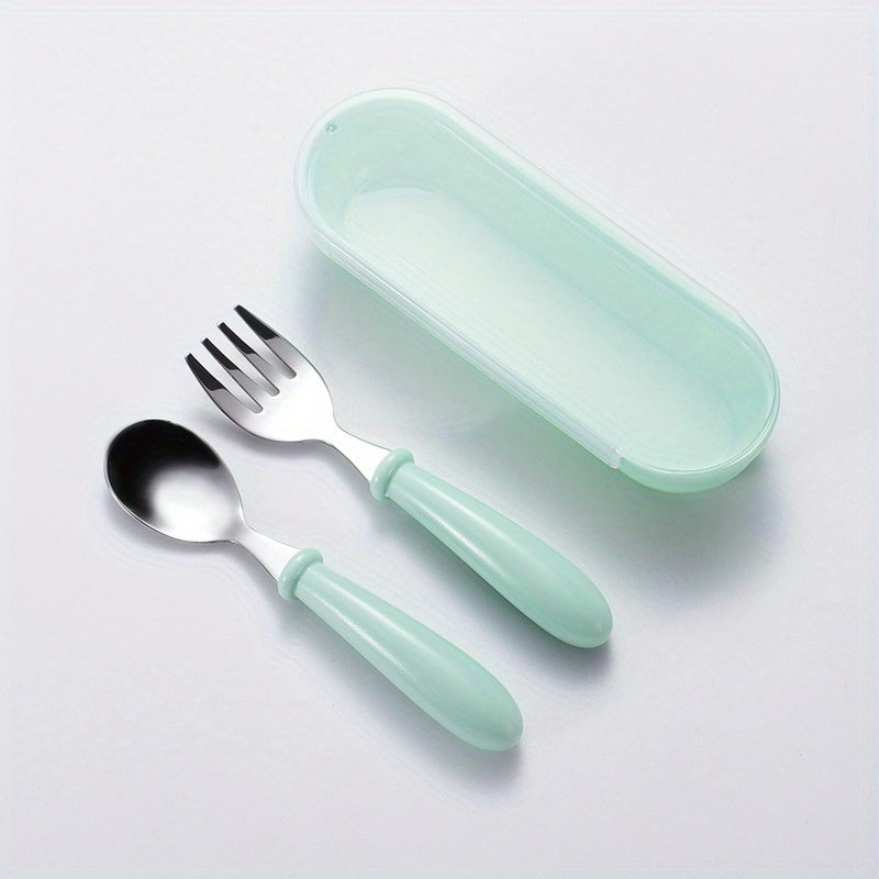 Charming Custom Tableware Bundle - Secure & Sturdy Fork & Spoon in Elegant Holder - A Special Easter Present with a Personalized Twist