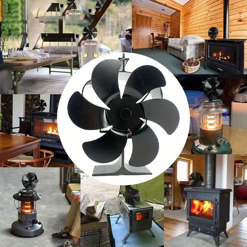 Eco-Friendly Fireplace Fan: Harnessing Heat for Efficient Heating & Cooling - Non-Electric, Portable Wood Stove Accessory