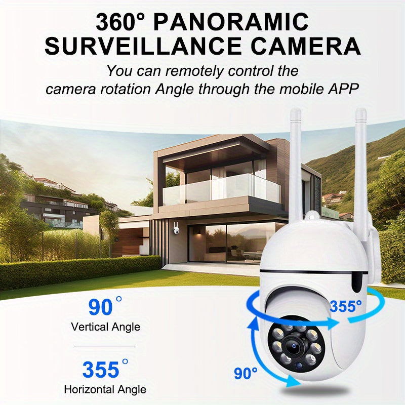 Enhance your home security with the Teruhal 1080P Smart Surveillance Camera. This 2MP HD WiFi indoor camera features advanced features such as auto-tracking, alarm notifications, full-color night vision, AI motion detection, 355° pan, and 90° tilt