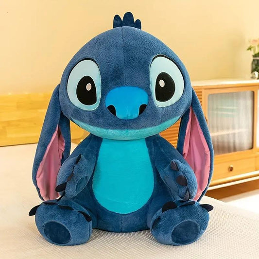 Authentic Disney Stitch plush toy with pink accents made of soft PP material, perfect for gifts, decor in home, car, or room.