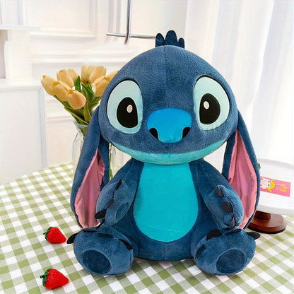 Yumshoq PP materialidan tayyorlangan, pushti aksentlari bilan bezatilgan haqiqiy Disney Stitch yumshoq o'yinchoq, sovg'alar, uy, mashina yoki xona dekoratsiyasi uchun mukammal.