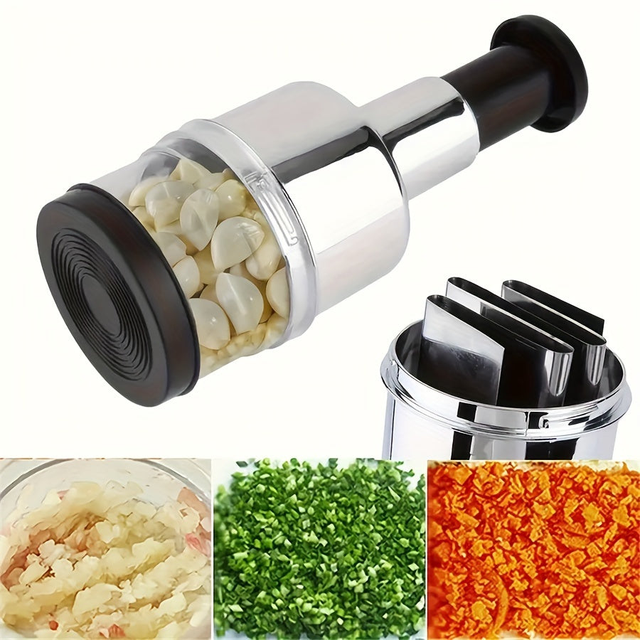 1 piece of Manual Garlic Press and Food Chopper with Vegetable and Onion Slicer, Mini Grinder, Kitchen Tools