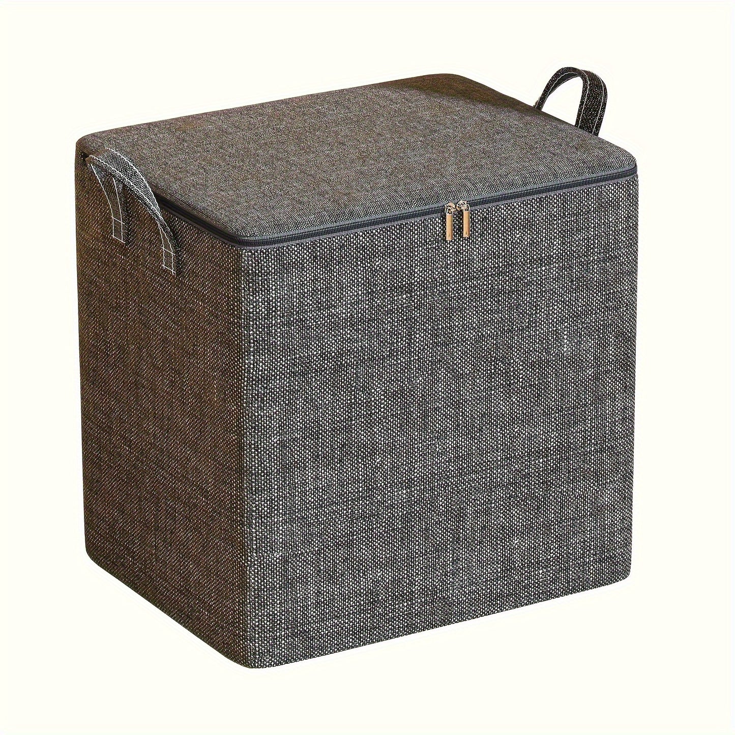 Fabric storage bag with durable handles for clothes and bedding, ideal for organizing luggage, closet, and moving.