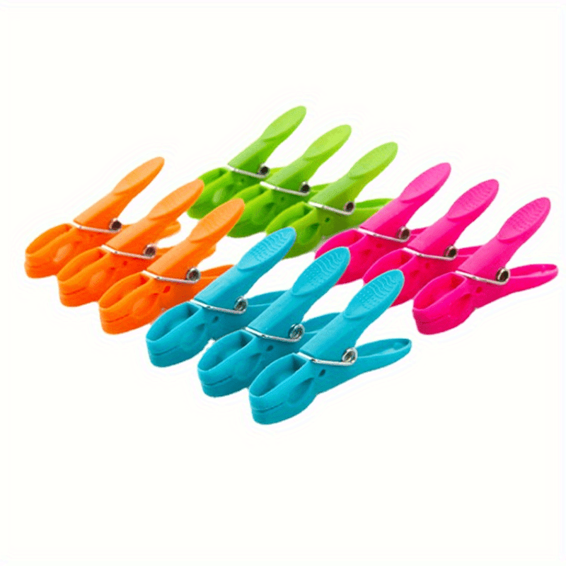 Pack of 48 Colorful Plastic Clothespins, Durable Laundry Clips with Springs for Air-Drying Clothes.