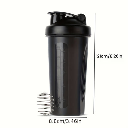 FitnessPro Protein Shake Bottle: Rectangular sports water bottle, PVC-free, hand wash only, no batteries required, for workout supplements and summer hydration.