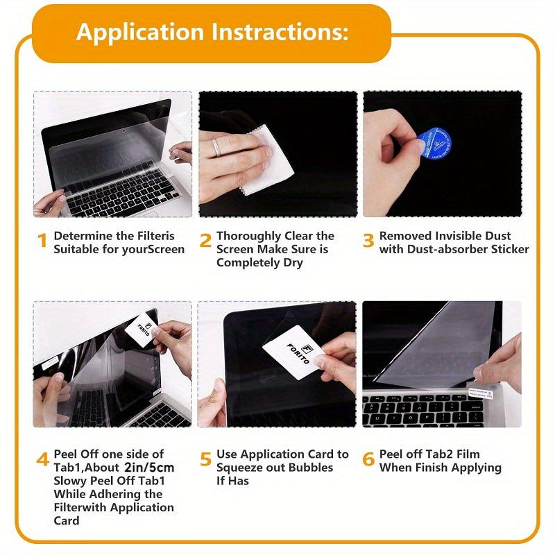 Matte anti-glare laptop screen protector for 15.6-inch laptops with 16:9 aspect ratio, compatible with various brands.