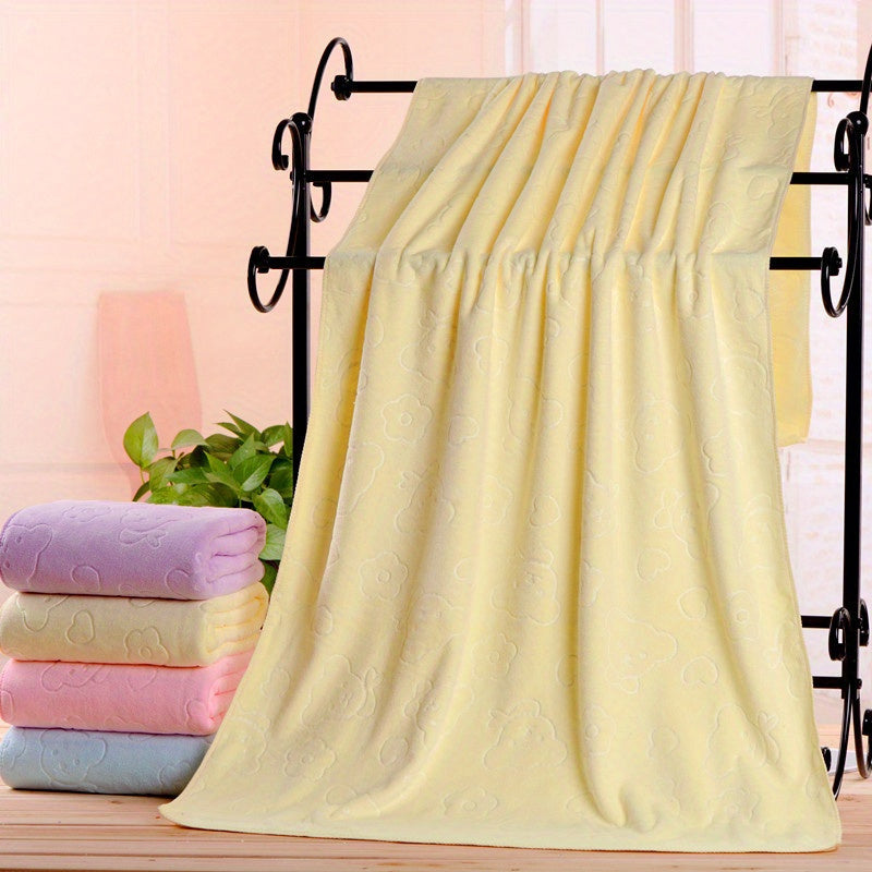 High-quality microfiber bath towel: Thick, absorbent, quick-drying for home or beach use. Imported, ideal for washing cloths.