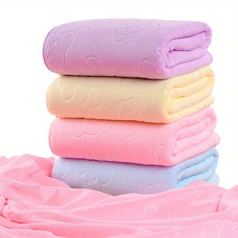 High-quality microfiber bath towel: Thick, absorbent, quick-drying for home or beach use. Imported, ideal for washing cloths.