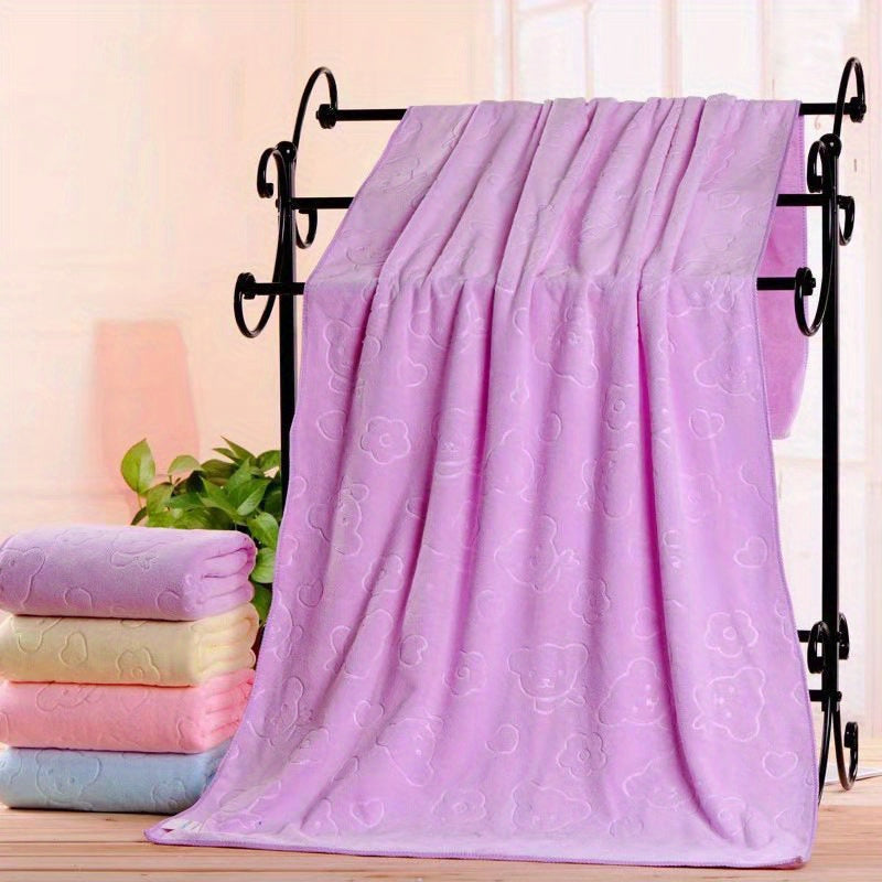 High-quality microfiber bath towel: Thick, absorbent, quick-drying for home or beach use. Imported, ideal for washing cloths.