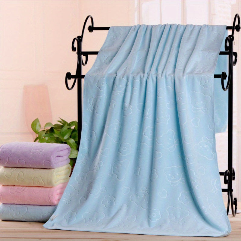 High-quality microfiber bath towel: Thick, absorbent, quick-drying for home or beach use. Imported, ideal for washing cloths.