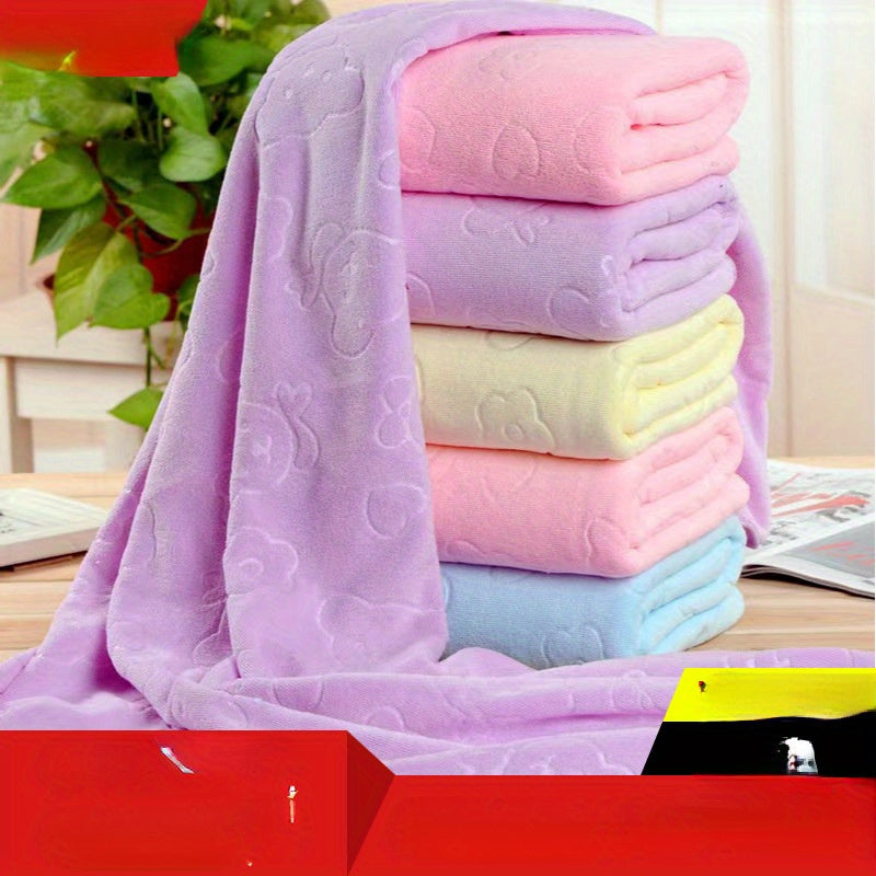 High-quality microfiber bath towel: Thick, absorbent, quick-drying for home or beach use. Imported, ideal for washing cloths.