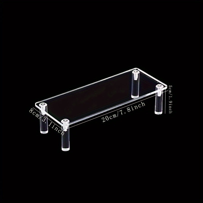 Handcrafted Transparent Acrylic Ladder Shelf - Multi-Tier Display Stand for Cosmetics & Jewelry, Versatile Tabletop Organizer with No Assembly Needed