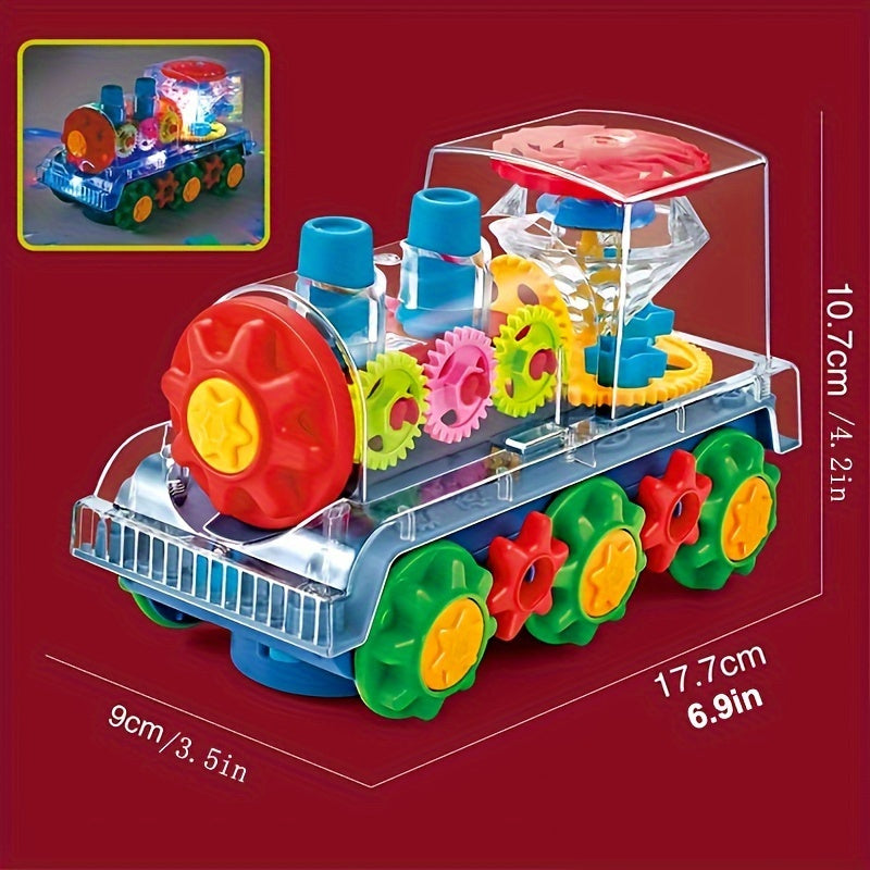 Perfect for the holiday season, the WELLFAR Magical Transparent Train Toy is equipped with dazzling lights, captivating music, and 360° action. This interactive toy is an ideal Christmas gift for children aged 3-6, providing hours of entertainment and