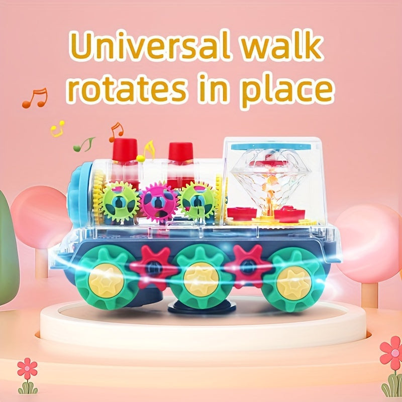 Perfect for the holiday season, the WELLFAR Magical Transparent Train Toy is equipped with dazzling lights, captivating music, and 360° action. This interactive toy is an ideal Christmas gift for children aged 3-6, providing hours of entertainment and