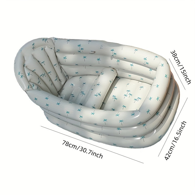 Collapsible Inflatable Bathtub - Portable, Adjustable Design for Indoor Use - Sturdy PVC, Various Color Choices