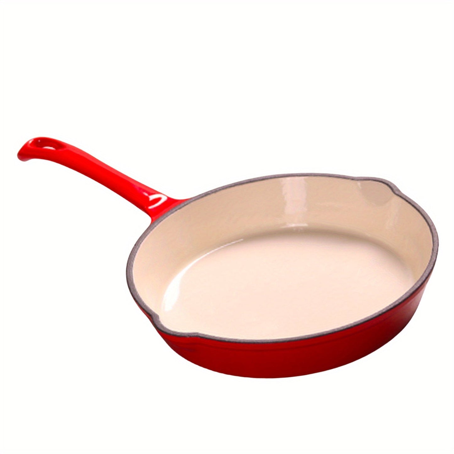 Multipurpose Enameled Cast Iron Skillet - Easily Cleaned, Suitable for Desserts, Sauces & Grilling - Ideal for Outdoor Cooking, Induction & Stovetop Use