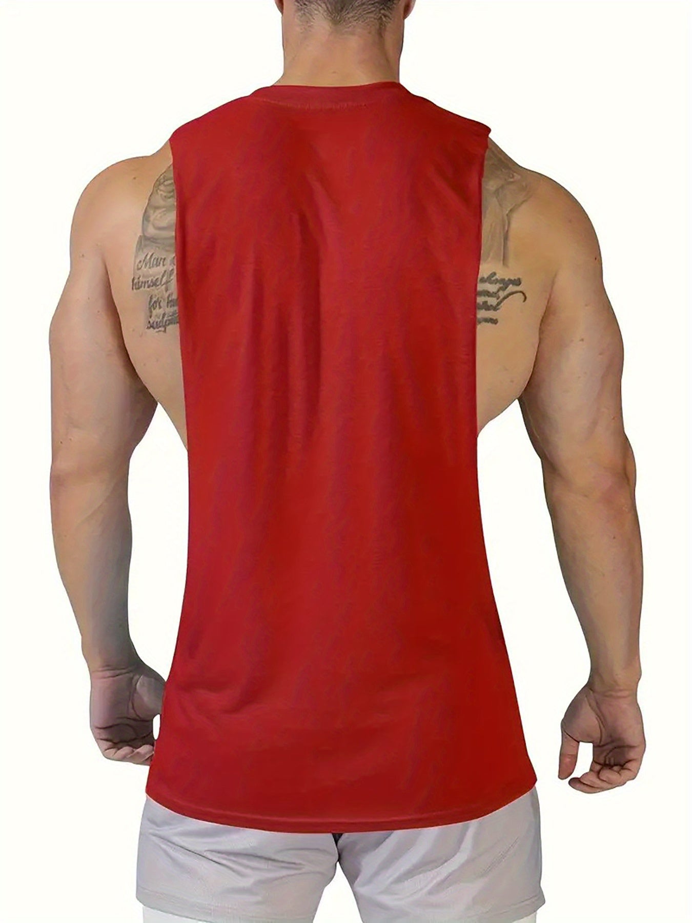 Summer muscle fit tank top for men, quick-dry and breathable, perfect for gym training.