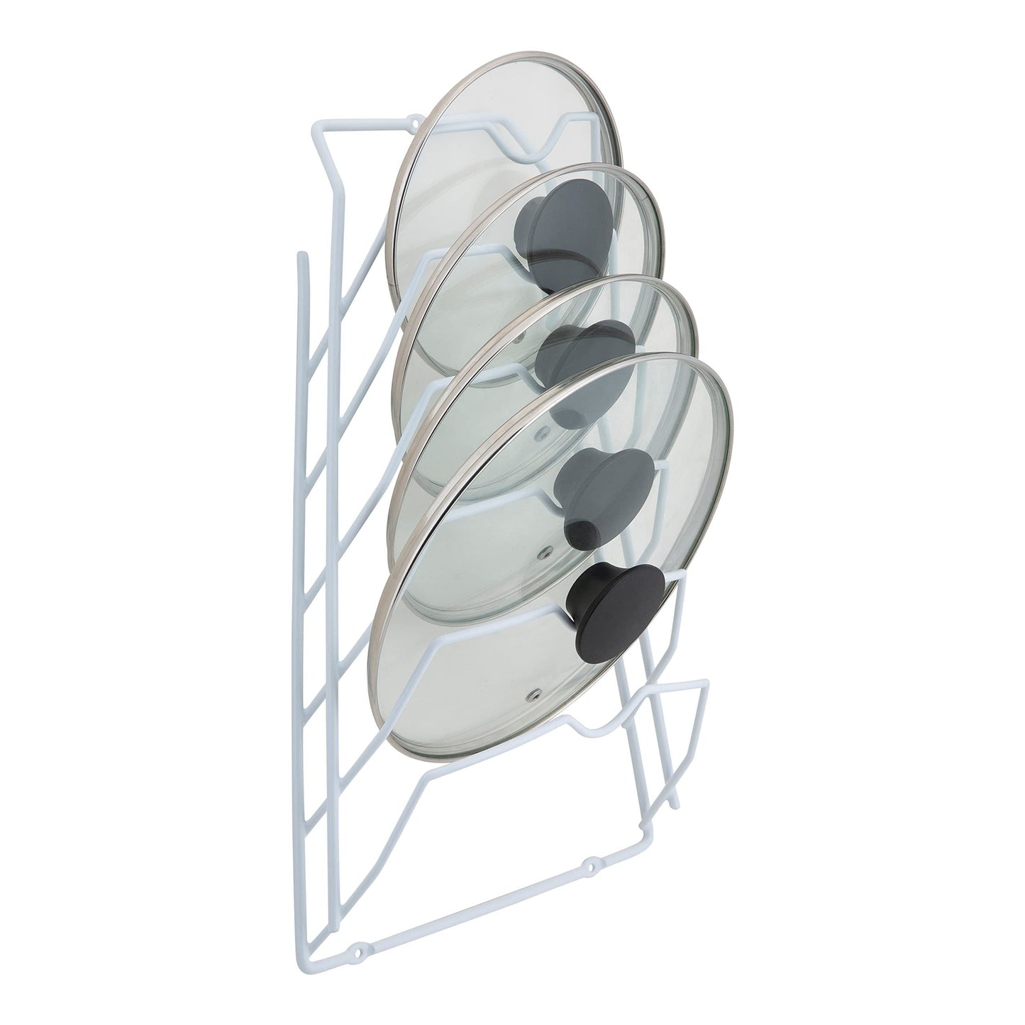 Wall-Mounted Multi-Tier Iron Pot Lid Holder for Convenient Lid Storage in your Kitchen Cabinet