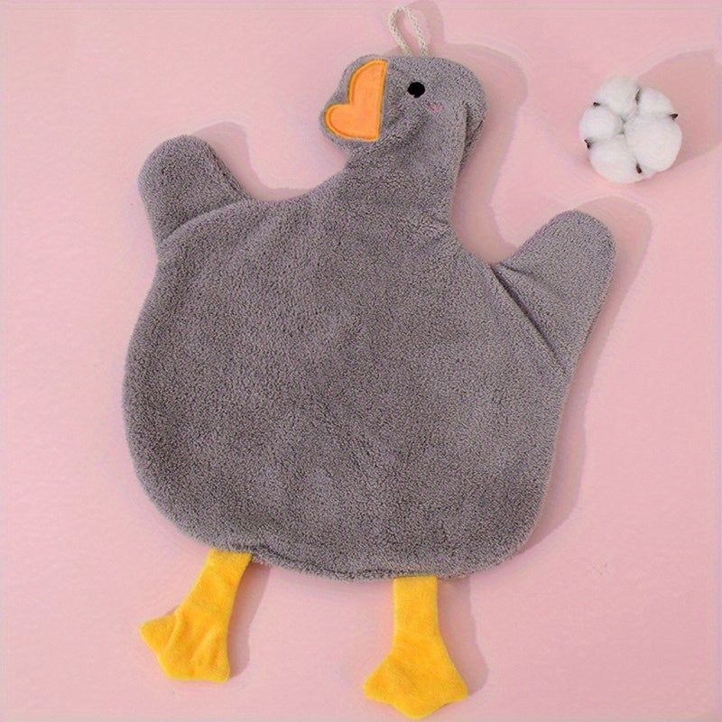 Absorbent cartoon duck hand towels that are quick-drying, durable, and stylish for kitchen or bathroom use.