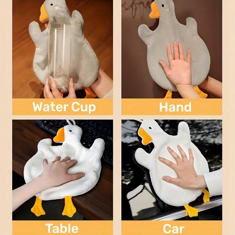 Absorbent cartoon duck hand towels that are quick-drying, durable, and stylish for kitchen or bathroom use.