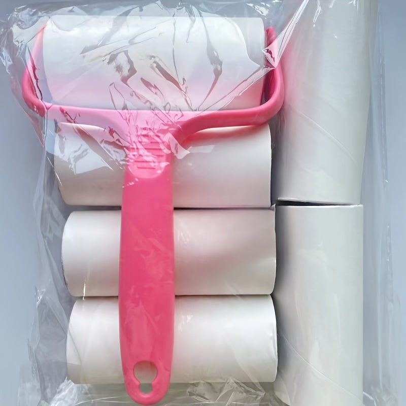 Reptile Lint Roller 6 ta qo'shimcha bilan - kiyimlar, avtomobil o'rindiqlari va gilamlar uchun uy hayvonlari sochlarini olib tashlash to'plami - mustahkam plastik tutqich va mushuklar, itlar va kichik hayvonlar uchun 180 varaq yopishqoq lint cho'tkasi.