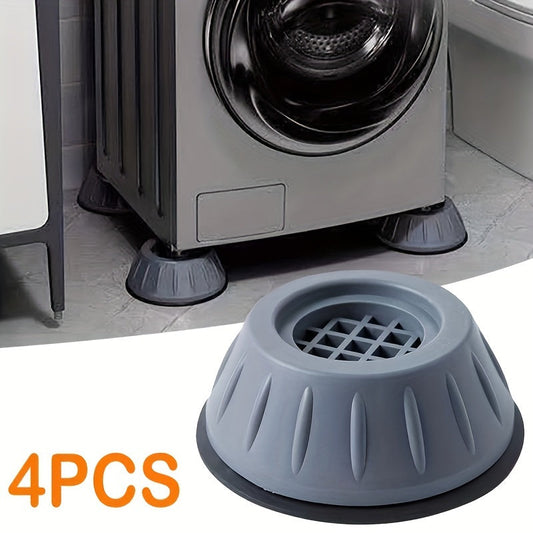 Durable Anti-Slip Washer Feet Cushions designed with Shock-Absorbing technology, Noise Reduction Laundry Room Floor Protectors 4-Pack made of PP Material. These pads are best washed by hand for long-lasting use.