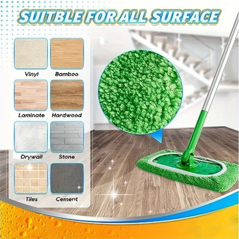 One Pack of Reusable Microfiber Mop Pads that fit Swiffer Sweeper - Washable Cloth Refills for Dry and Wet Cleaning on Multi-Surfaces. No Batteries Required, Perfect for Living Room, Bathroom, and Furniture Cleaning.