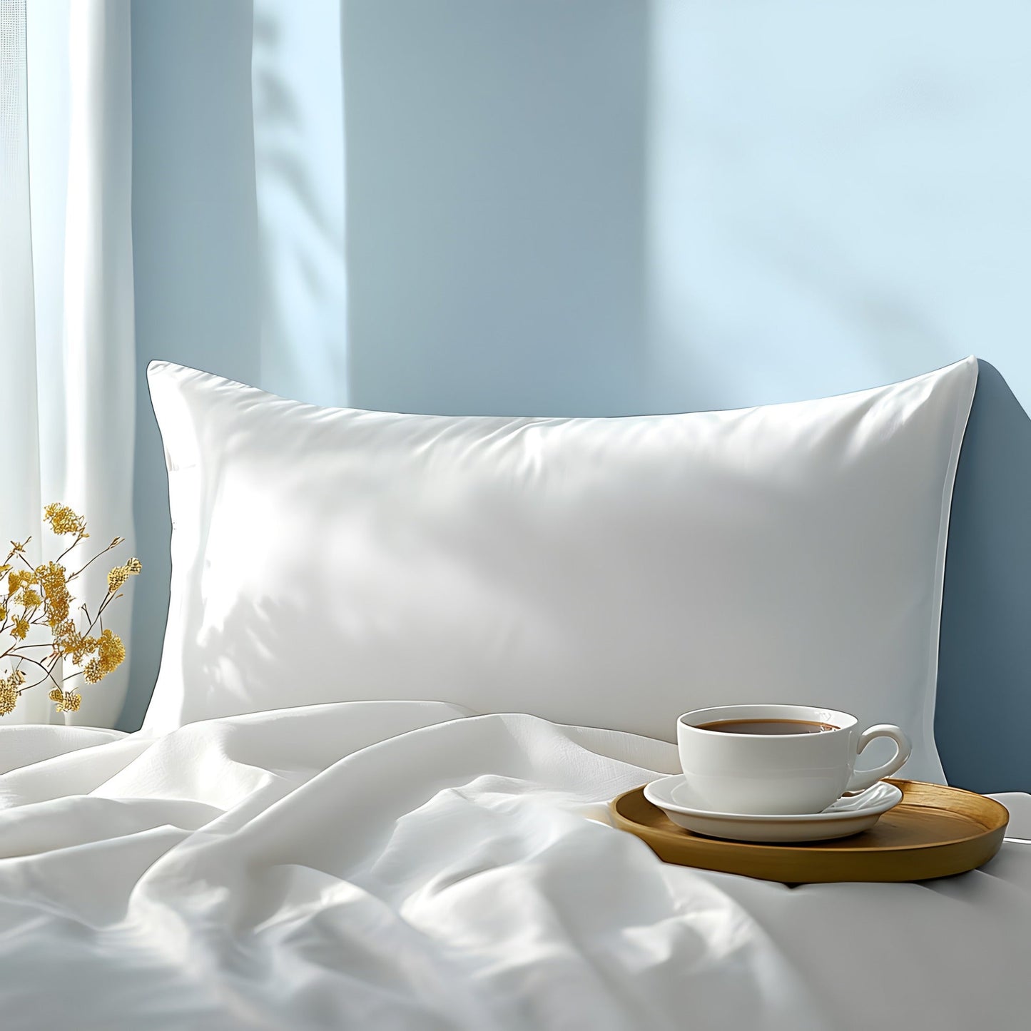 One piece of 100% Pure Natural Fiber Pillowcase, Perfect for Bedroom, Guest Room, Hotel or as a Gift.