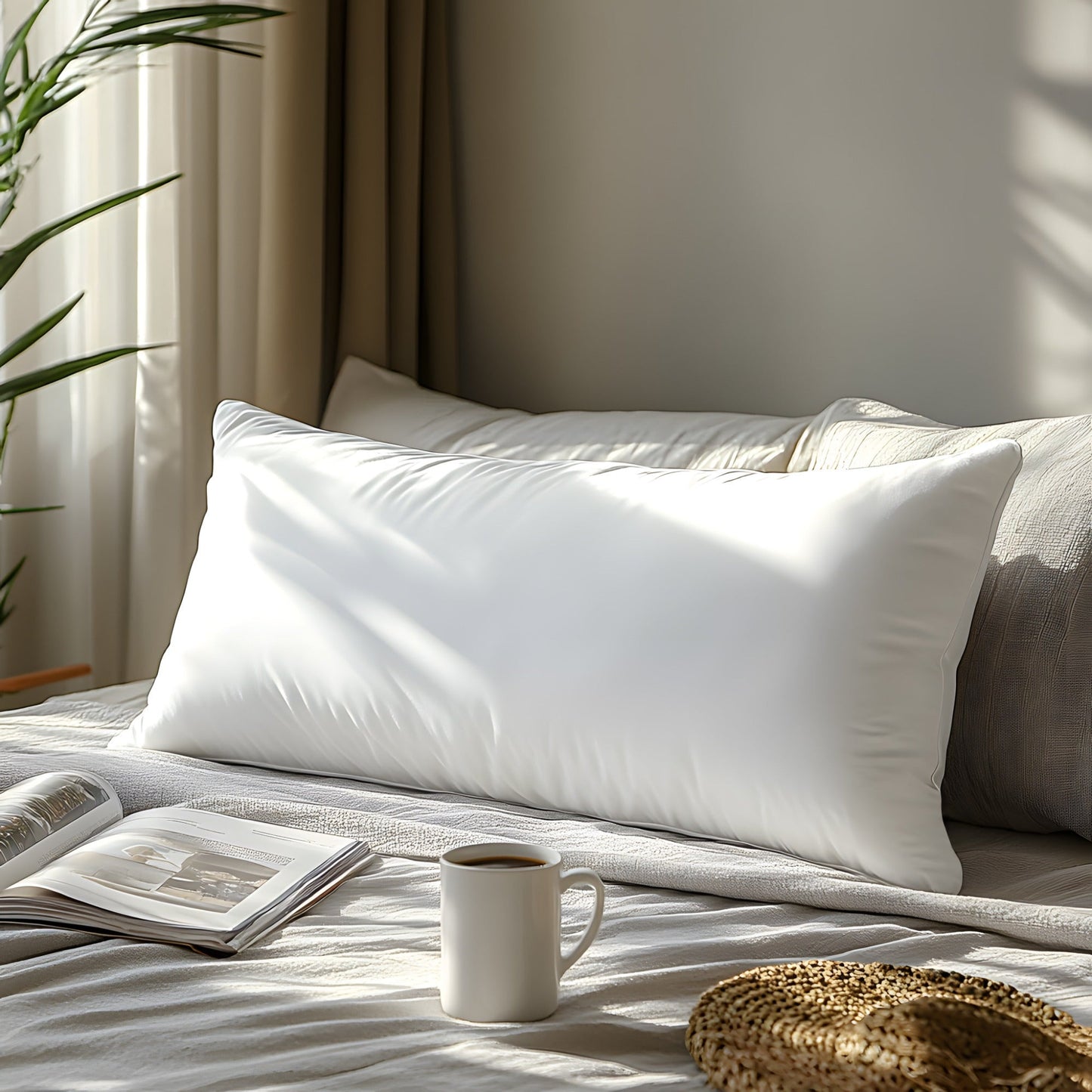 One piece of 100% Pure Natural Fiber Pillowcase, Perfect for Bedroom, Guest Room, Hotel or as a Gift.