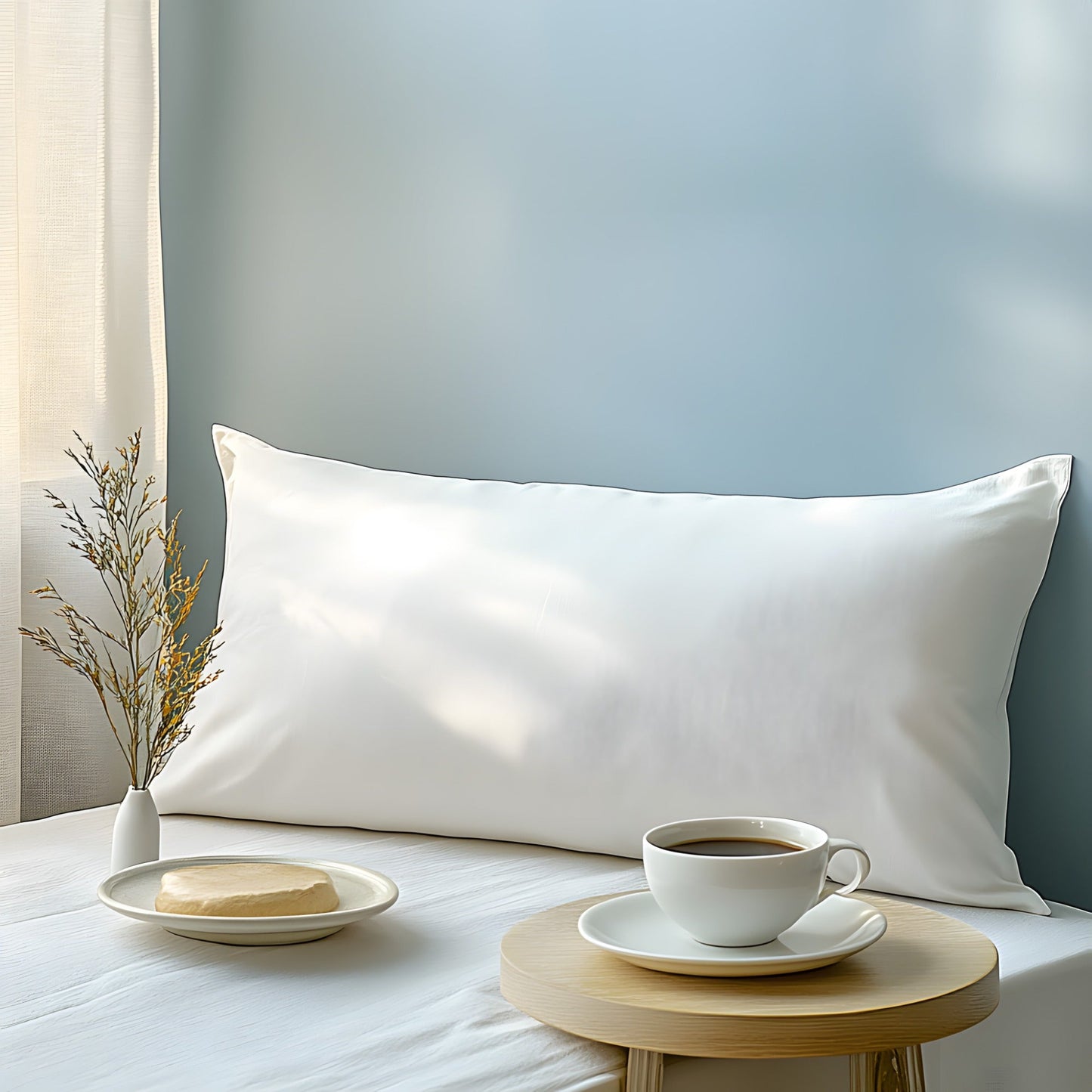 One piece of 100% Pure Natural Fiber Pillowcase, Perfect for Bedroom, Guest Room, Hotel or as a Gift.