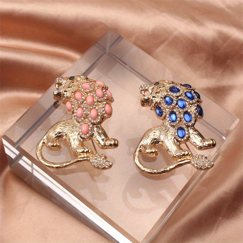 Beautiful Rhinestone Lion Brooch - A Versatile and Stylish Addition to Your Wardrobe for Any Occasion | Ideal Christmas Present | Unique Design to Complement Your Outfits and Accessories