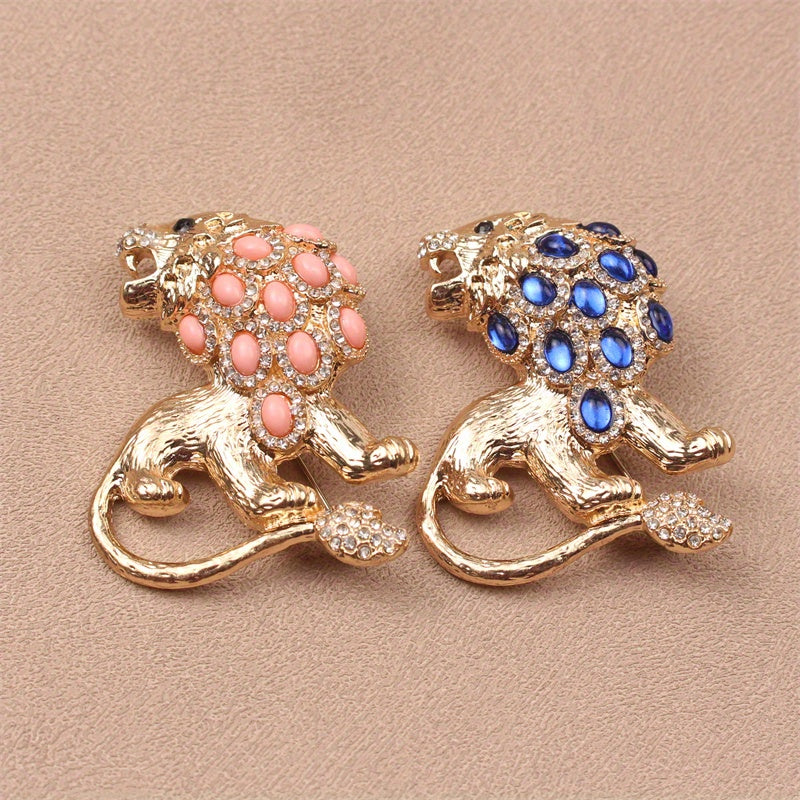 Beautiful Rhinestone Lion Brooch - A Versatile and Stylish Addition to Your Wardrobe for Any Occasion | Ideal Christmas Present | Unique Design to Complement Your Outfits and Accessories