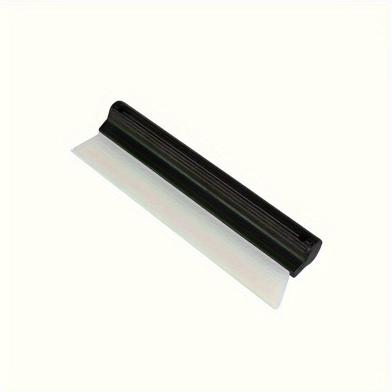 Silicone car wiper gentle on paint and ideal for glass and vehicle windows. Black with white edge for scratch-free cleaning.