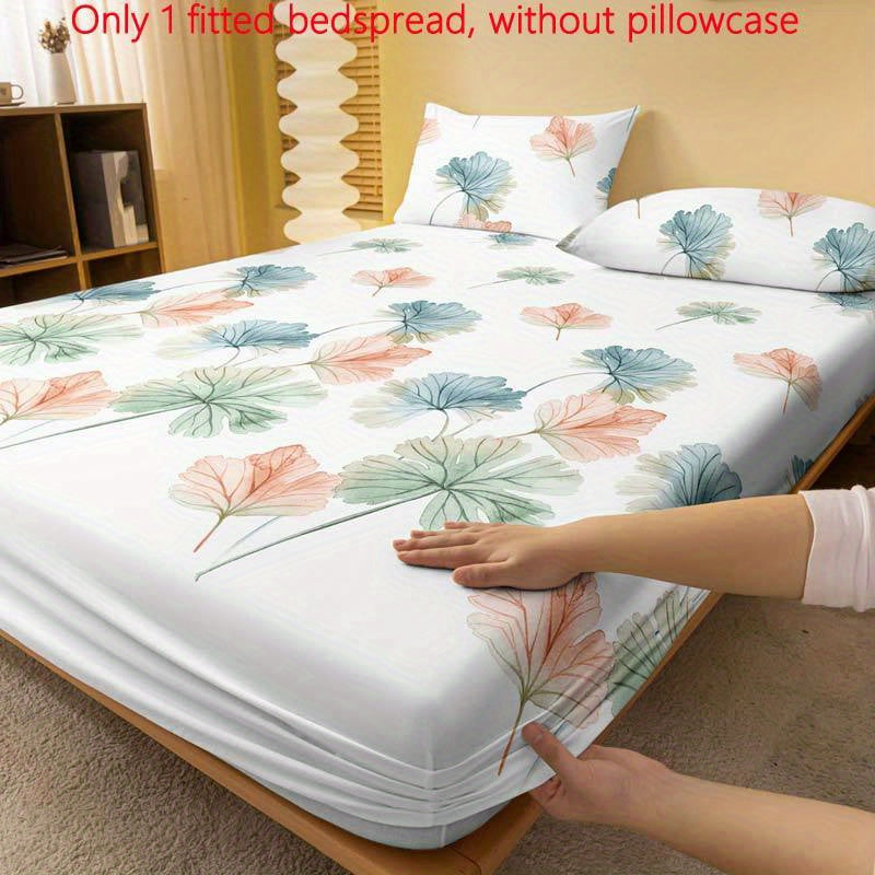 Brushed polyester bed cover with modern floral and butterfly print, machine washable, fits mattresses up to 29cm high.