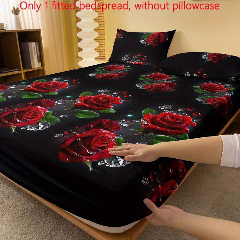 Brushed polyester bed cover with modern floral and butterfly print, machine washable, fits mattresses up to 29cm high.