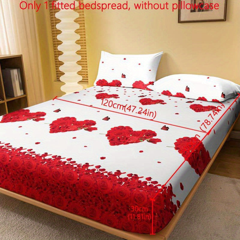 Brushed polyester bed cover with modern floral and butterfly print, machine washable, fits mattresses up to 29cm high.