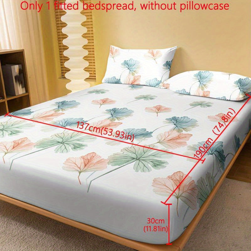 Brushed polyester bed cover with modern floral and butterfly print, machine washable, fits mattresses up to 29cm high.