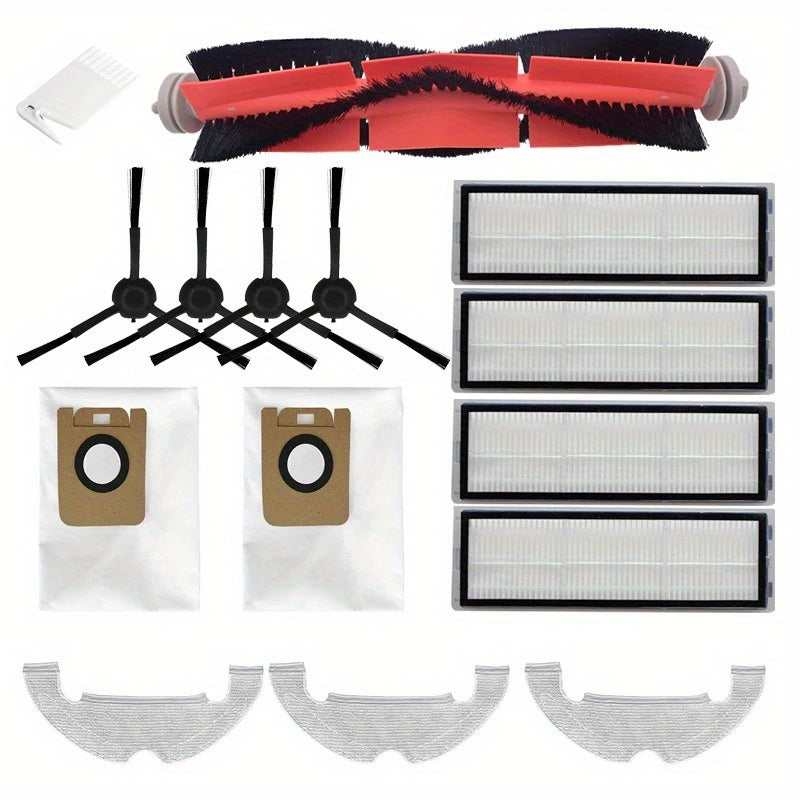 Accessory kit for Xiaomi Dream L10Plus/Z10Pro/D10PLUS Robot Vacuum with 15 pieces - Complete with HEPA Filters, Mop Pads, and Side Brushes.