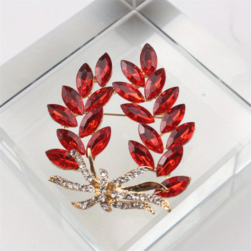 Stylish and luxurious brooch made of alloy and enamel in an irregular shape, perfect as a novelty fashion accessory for women. This faux design piece is a versatile apparel pin that adds a touch of elegance to any outfit.