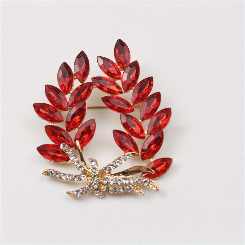 Stylish and luxurious brooch made of alloy and enamel in an irregular shape, perfect as a novelty fashion accessory for women. This faux design piece is a versatile apparel pin that adds a touch of elegance to any outfit.