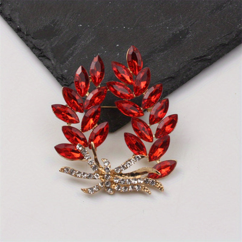 Stylish and luxurious brooch made of alloy and enamel in an irregular shape, perfect as a novelty fashion accessory for women. This faux design piece is a versatile apparel pin that adds a touch of elegance to any outfit.