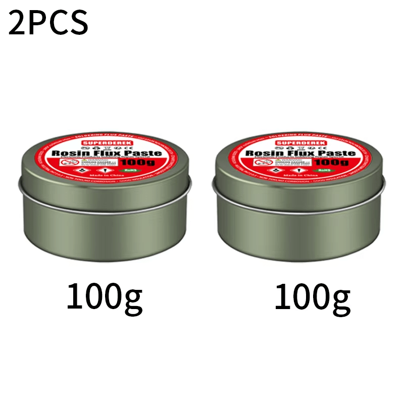 Rosin soldering flux paste, no clean welding for electronics & circuit boards, available in 35-300g sizes.