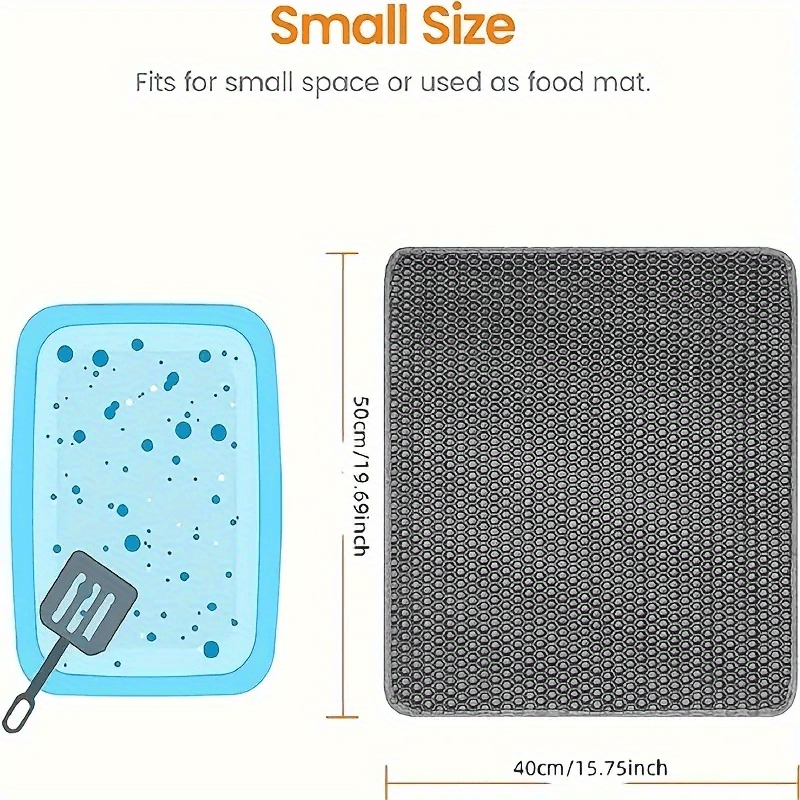 High-quality cat litter mat with double-layer honeycomb design for easy cleaning and odor control, suitable for both pet toilets and litter boxes.