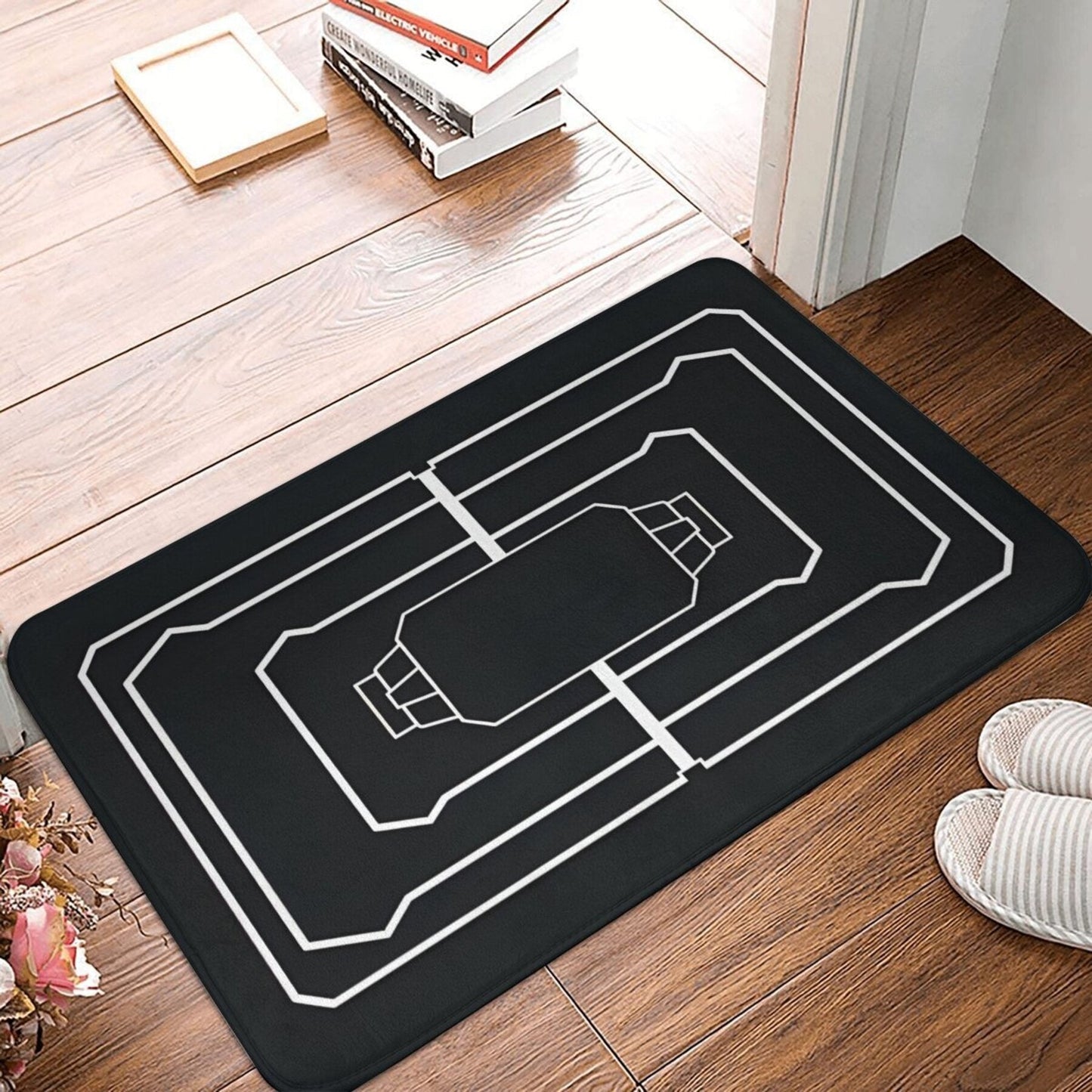 JIT's 1PCS Frost Trap Rainbow 6 Siege Doormat is a lightweight, machine washable welcome rug made of non-slip polyester. Perfect for the living room or hallway, this rectangle-shaped, machine-made decoration mat adds a touch of style to any space.