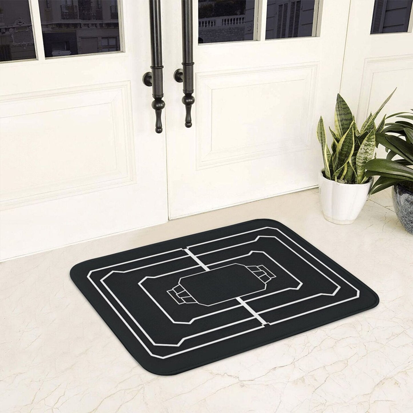 JIT's 1PCS Frost Trap Rainbow 6 Siege Doormat is a lightweight, machine washable welcome rug made of non-slip polyester. Perfect for the living room or hallway, this rectangle-shaped, machine-made decoration mat adds a touch of style to any space.