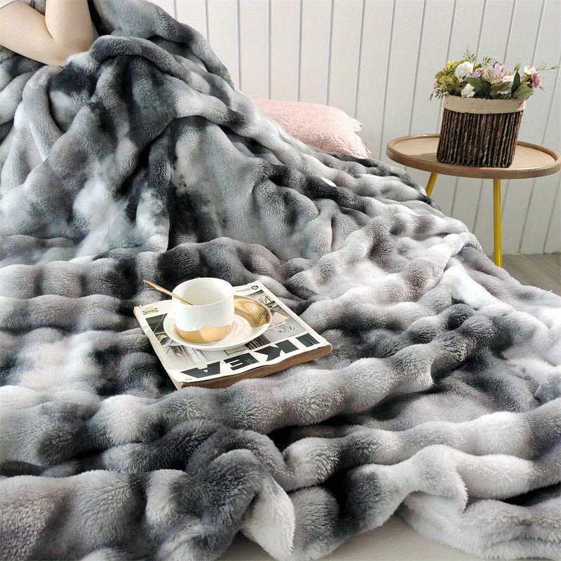 [Top Pick] Snuggly Fleece Throw Blanket - Luxuriously Soft, Cozy, and Fluffy for Relaxing on the Couch, Bed, or On-the-Go - Perfect Present in Coffee, Charcoal Gray, Cream, Blue, or Burgundy