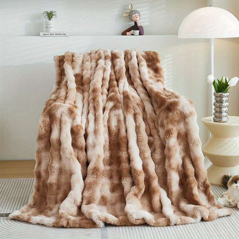 [Top Pick] Snuggly Fleece Throw Blanket - Luxuriously Soft, Cozy, and Fluffy for Relaxing on the Couch, Bed, or On-the-Go - Perfect Present in Coffee, Charcoal Gray, Cream, Blue, or Burgundy