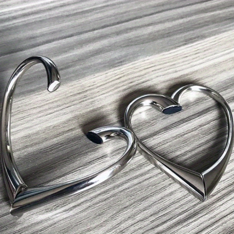 Boho Style Alloy Handbag Hanger - Rotary Heart-Shaped Purse Hook for Tables, Portable Bag Holder for Travel and Gifting - 1 Piece